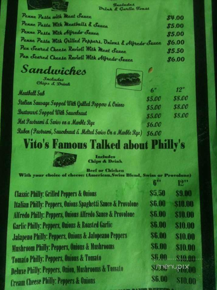 Vito's - Taylor, MI menu_pic