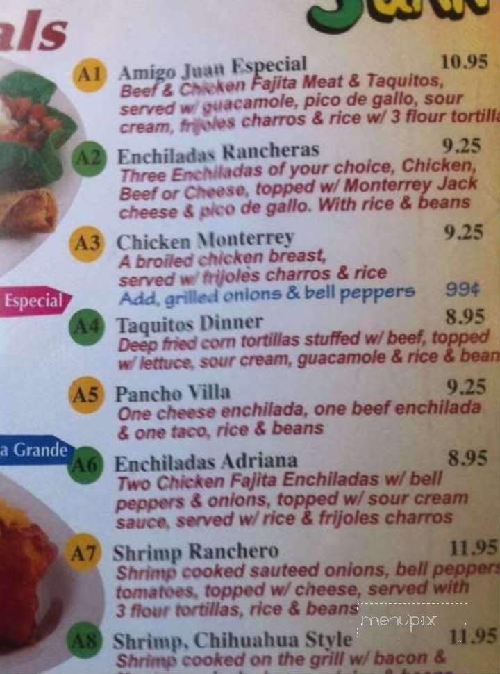 Amigo Juan New Boston - New Boston, TX menu_pic