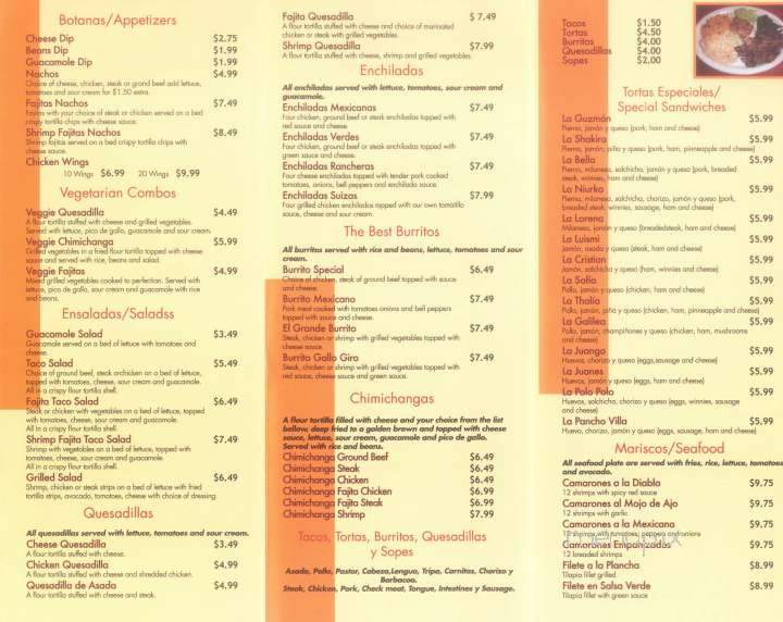 El Gallo Giro - Memphis, TN menu_pic