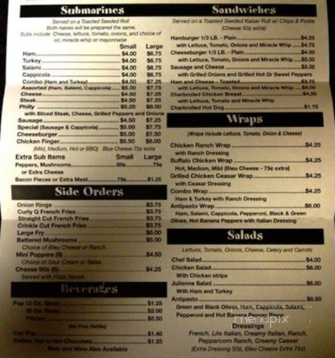 Pizza Glen - Glenwood, NY menu_pic