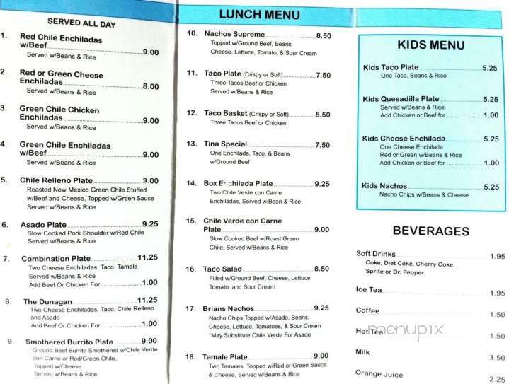 Mi Casita - Carlsbad, NM menu_pic