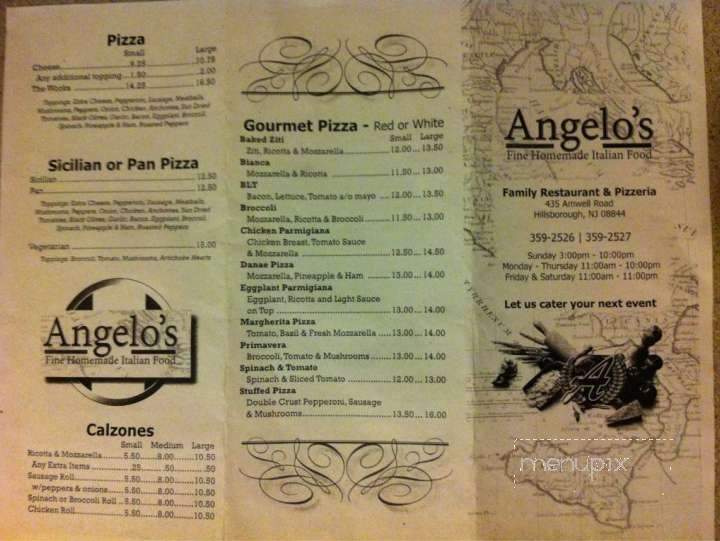 Angelo's II Pizzeria & Restaurant - Hillsborough, NJ menu_pic