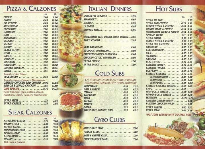 GMS Pizza - Raymond, NH menu_pic