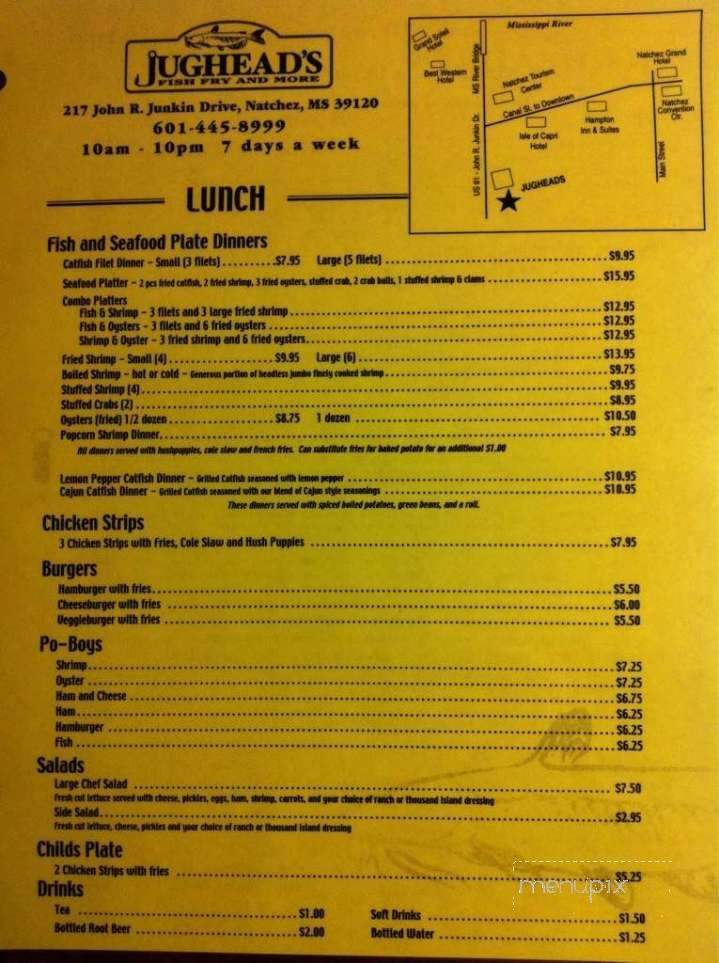 Jugheads - Natchez, MS menu_pic