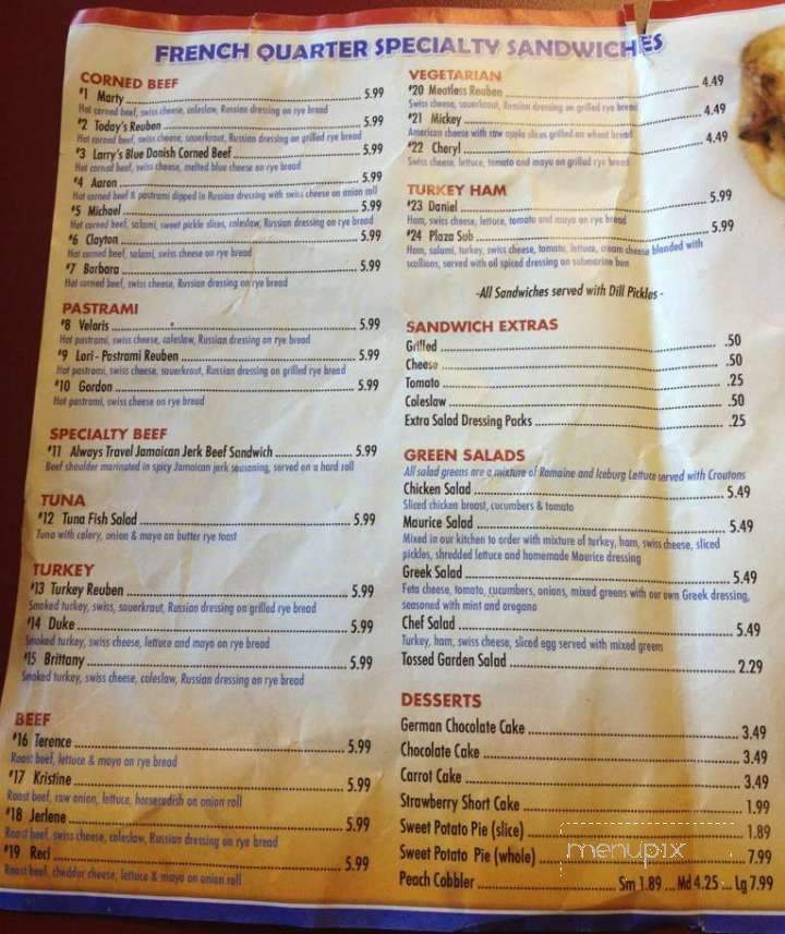 French Quarter - Ypsilanti, MI menu_pic