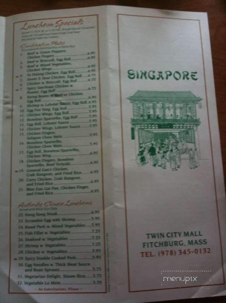 /2112408/Singapore-Restaurant-and-Lounge-Fitchburg-MA - Fitchburg, MA