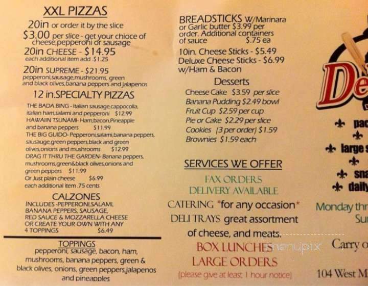 DeVino's - Louisville, KY menu_pic