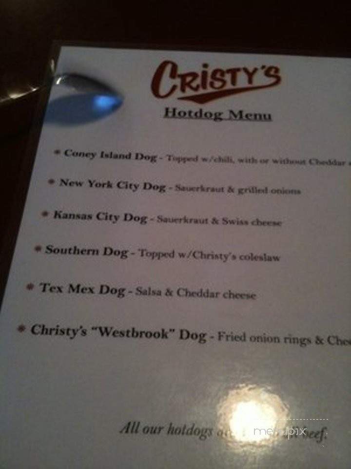 Cristy's Luncheonette - Westbrook, CT menu_pic