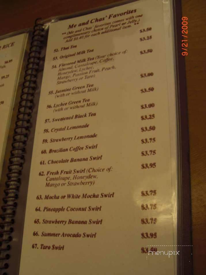 Me & Cha's Flavor of Vietnam - Livermore, CA menu_pic