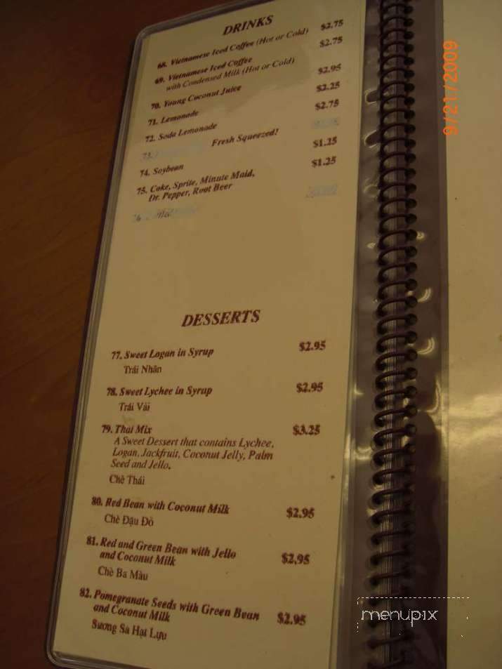 Me & Cha's Flavor of Vietnam - Livermore, CA menu_pic
