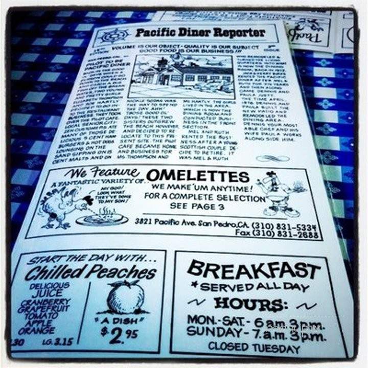 Pacific Diner - San Pedro, CA menu_pic