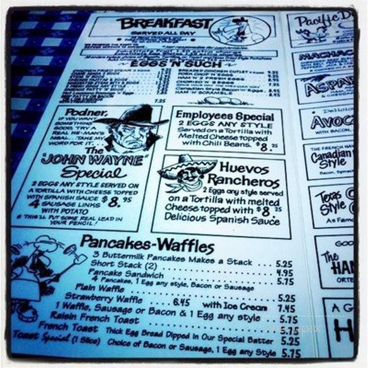 Pacific Diner - San Pedro, CA menu_pic