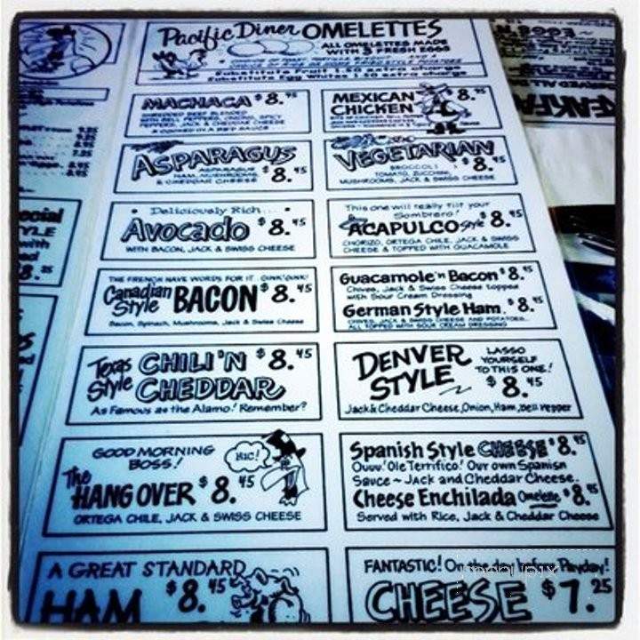 Pacific Diner - San Pedro, CA menu_pic