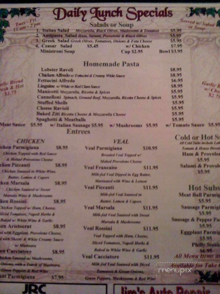Napoli Pizza & Pasta - Joshua, TX menu_pic