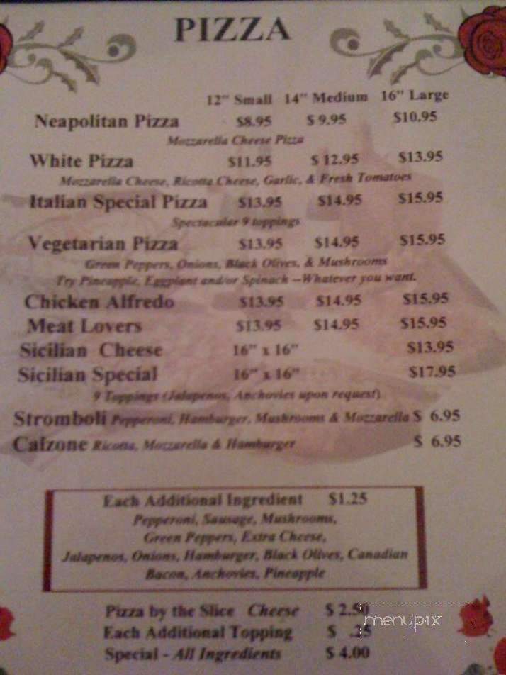 Napoli Pizza & Pasta - Joshua, TX menu_pic
