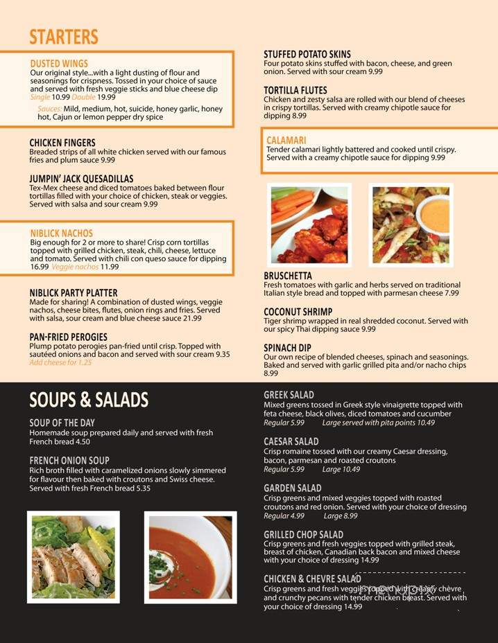 The Niblick Pub - Oakville, ON menu_pic