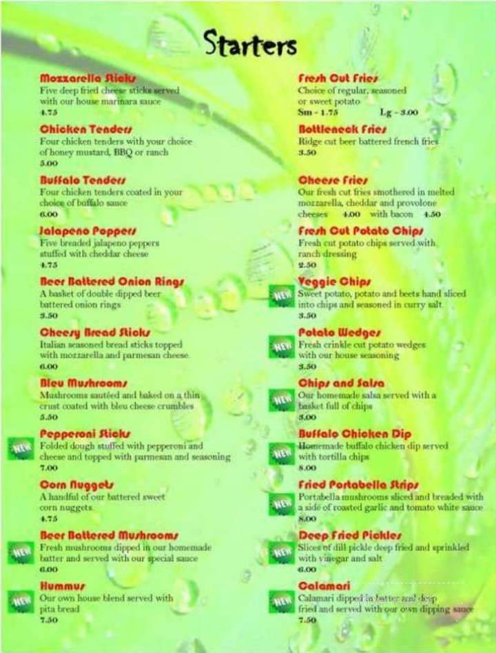 Wild Things Restaurant and Bar - Frostburg, MD menu_pic