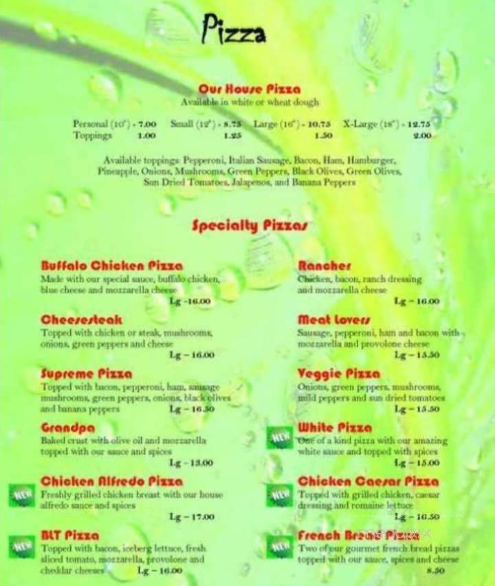 Wild Things Restaurant and Bar - Frostburg, MD menu_pic