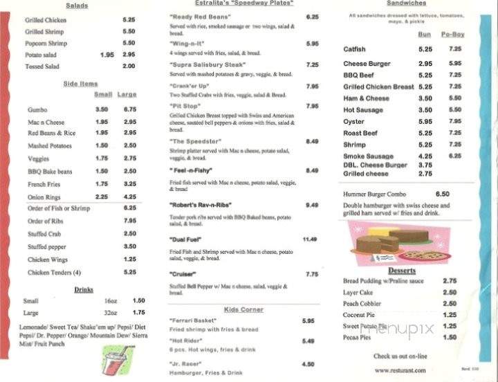 Estralita's Cafe Carry Out - Westwego, LA menu_pic