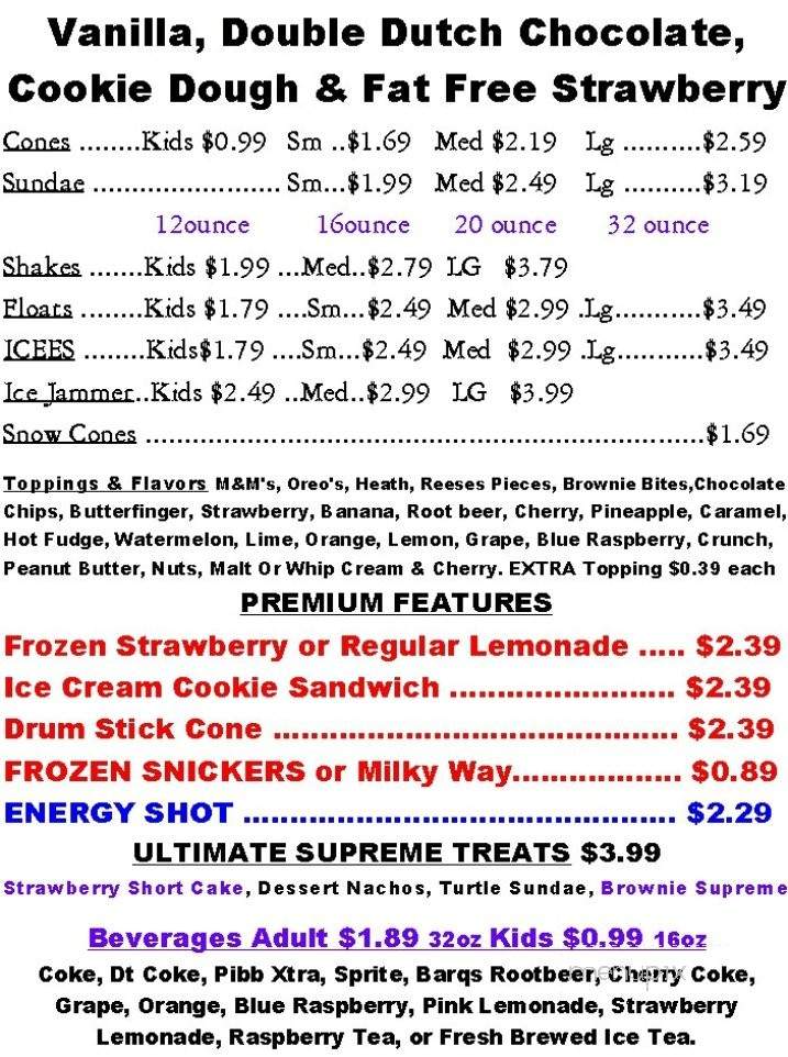 Jane's Icebox - Dunlap, IL menu_pic