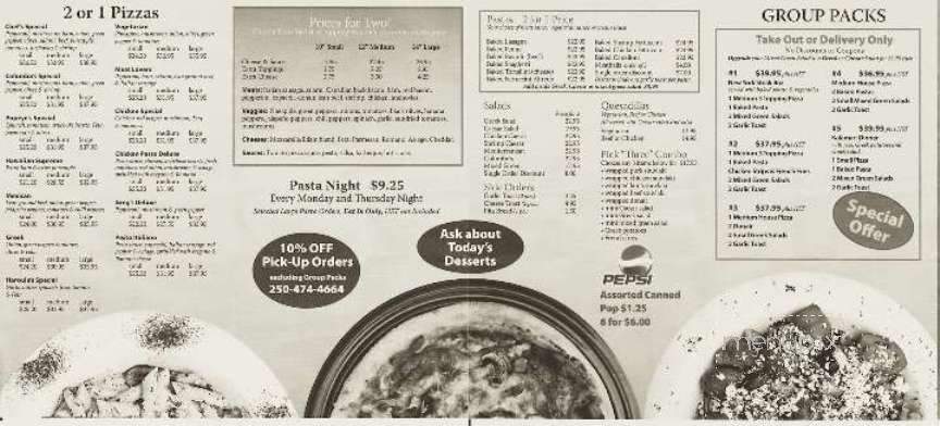 Columbo's Taverna - Langford, BC menu_pic