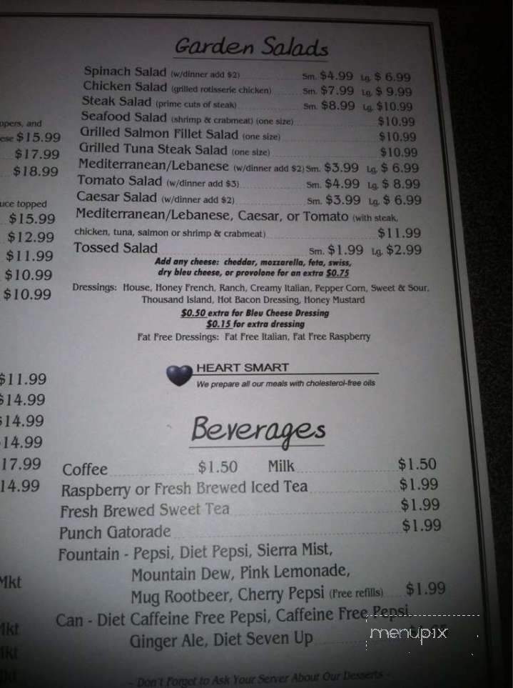 Abbey's Restaurant & Lounge - Wheeling, WV menu_pic