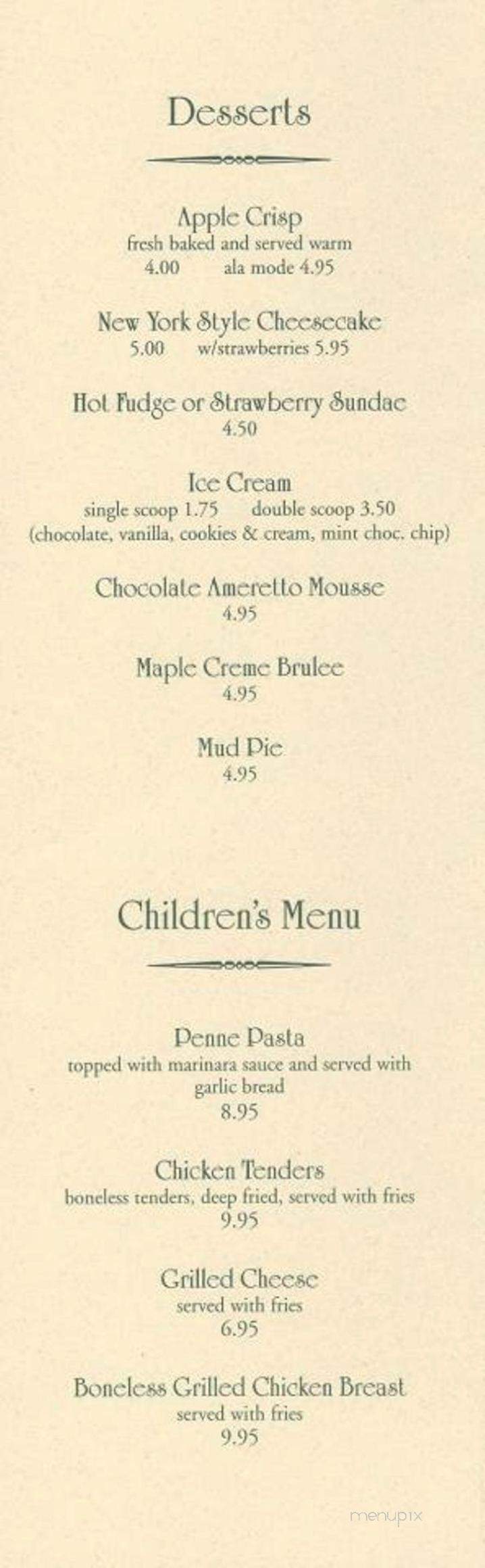 Spooner's Bar and Grill - Woodstock, VT menu_pic