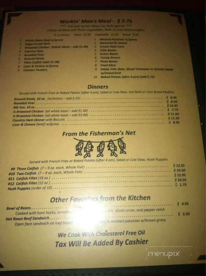 Sunset Restaurant - Lebanon, TN menu_pic