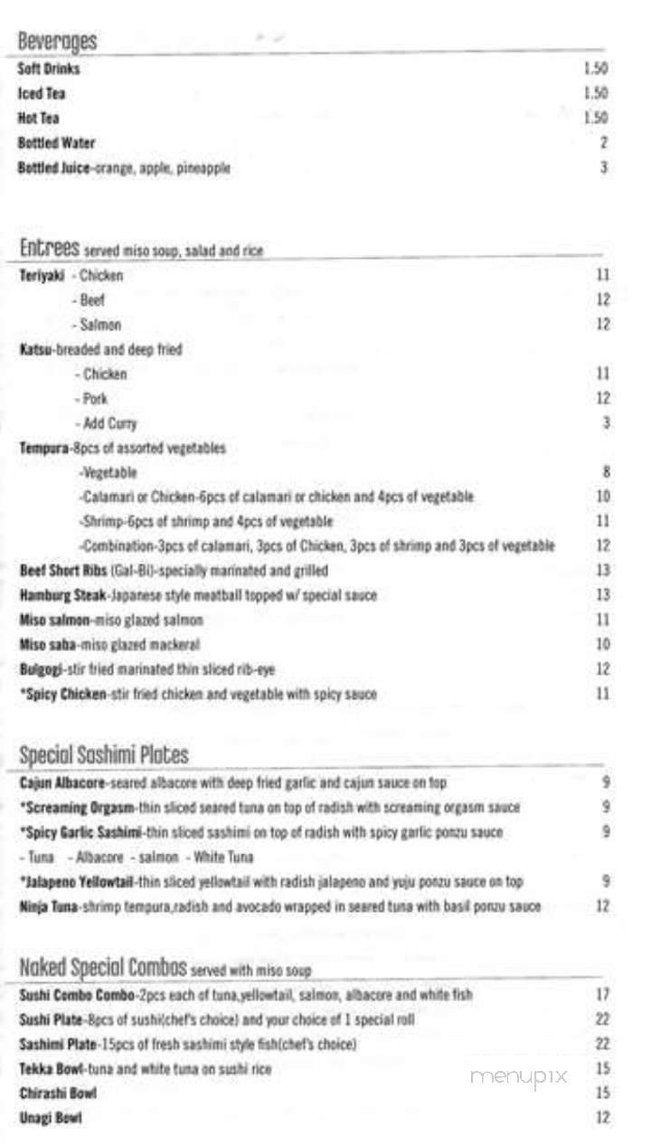 Naked Fish - Smyrna, TN menu_pic