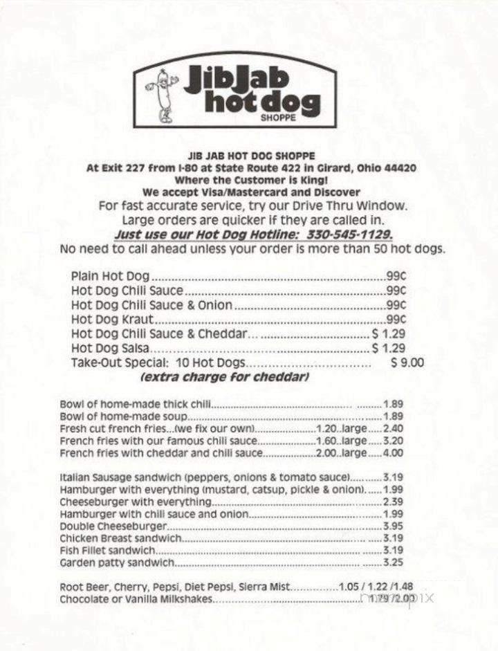 Jib Jab - Girard, OH menu_pic