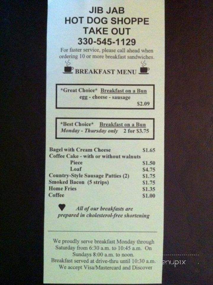 Jib Jab - Girard, OH menu_pic