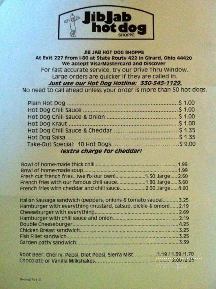 Jib Jab - Girard, OH menu_pic