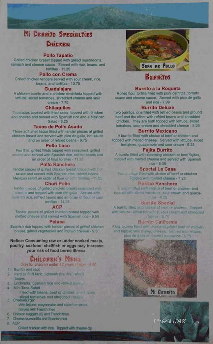 Mi Cerrito - Delaware, OH menu_pic