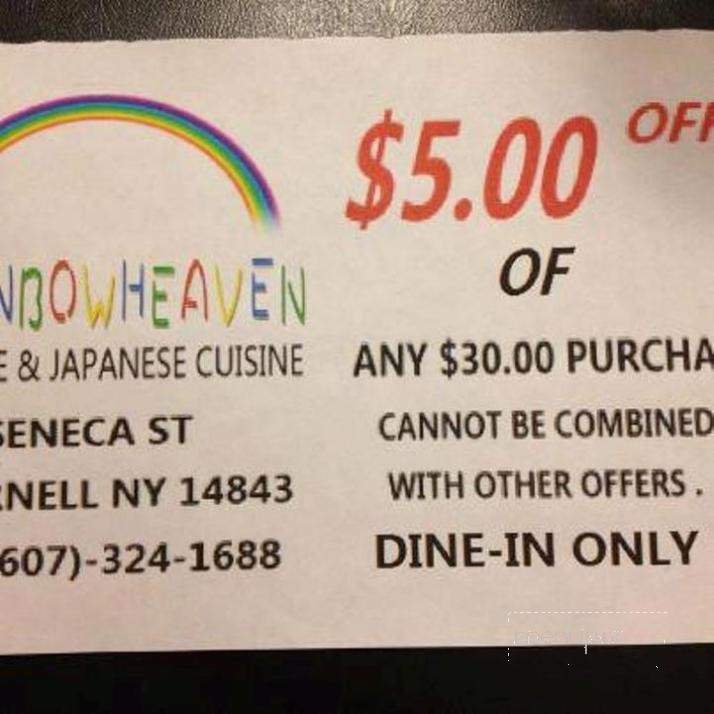 Rainbow Heaven - Hornell, NY menu_pic