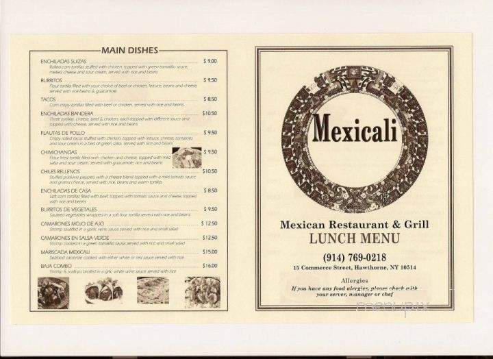 Hacienda Mexicali - Hawthorne, NY menu_pic