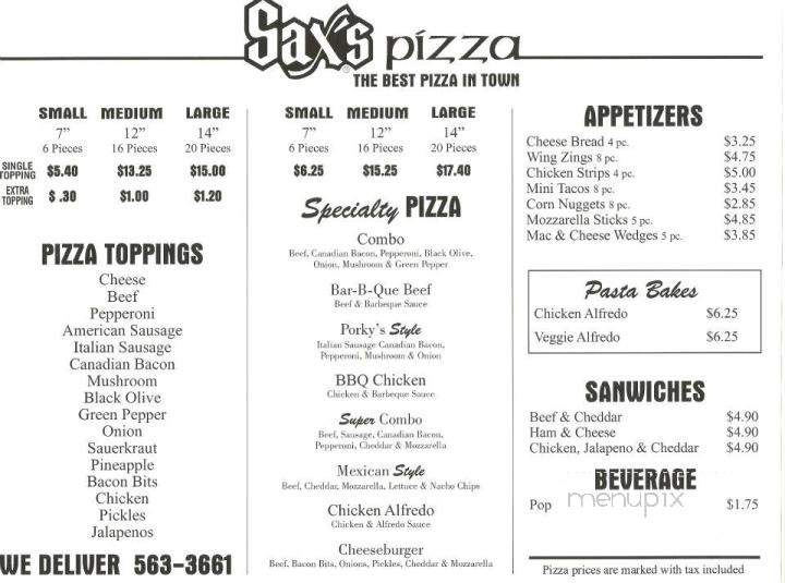 /2701219/Saxs-Pizza-Columbus-NE - Columbus, NE