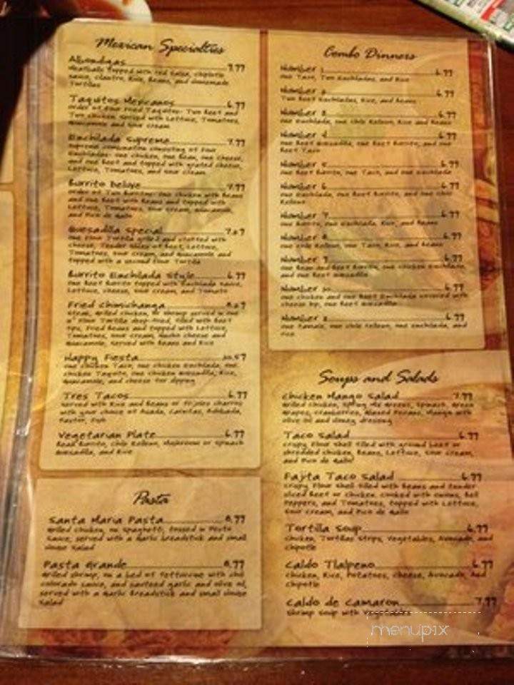 La Mision - Springfield, MO menu_pic