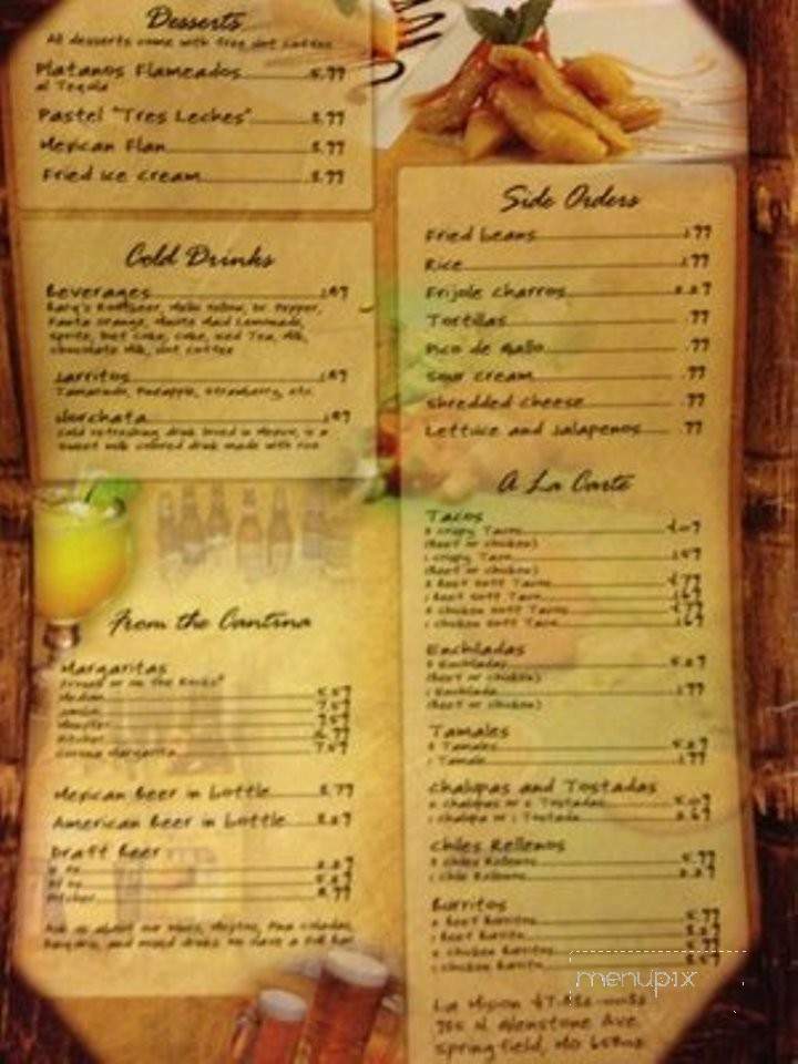 La Mision - Springfield, MO menu_pic