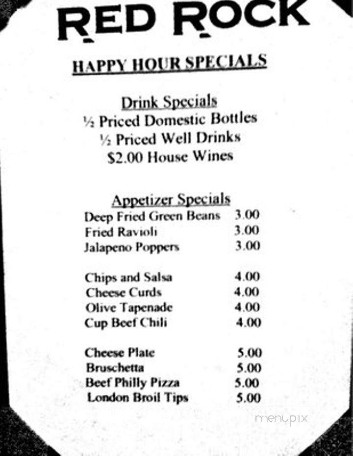 Red Rock Bar and Grill - Woodbury, MN menu_pic