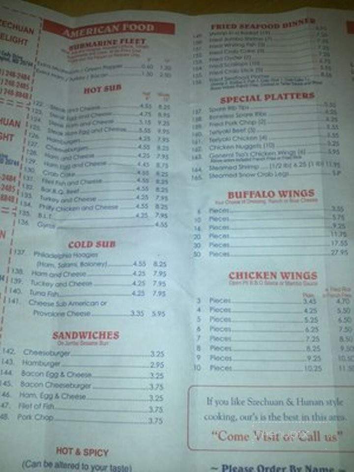 Szechuan Delight - Fort Washington, MD menu_pic