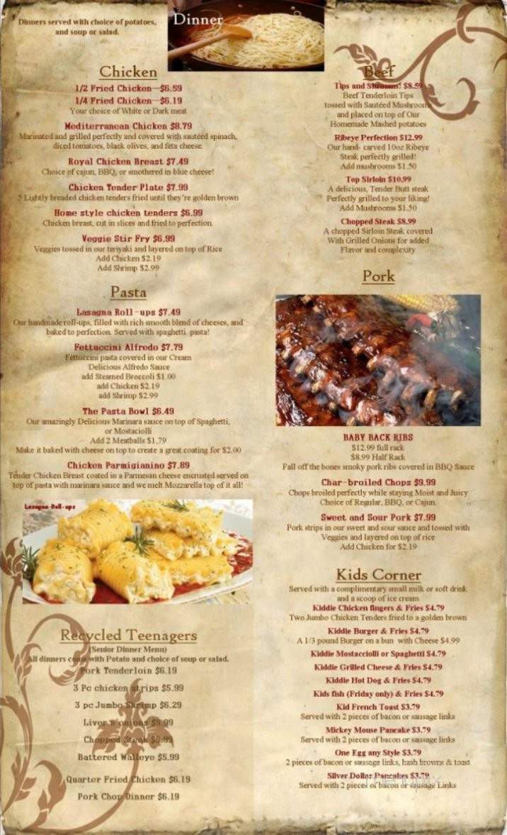 Royal Blue Restaurant - Stillman Valley, IL menu_pic