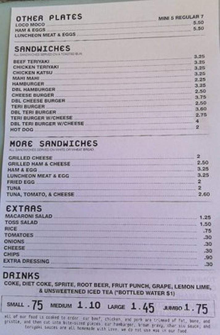 Okata Bento - Honolulu, HI menu_pic