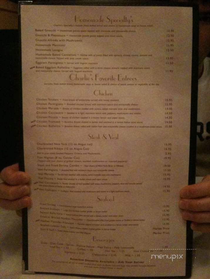 Charlie's Restaurant - Forest Park, IL menu_pic