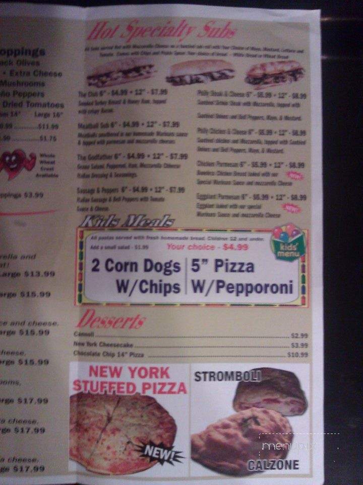 New York Pizza - Hartwell, GA menu_pic