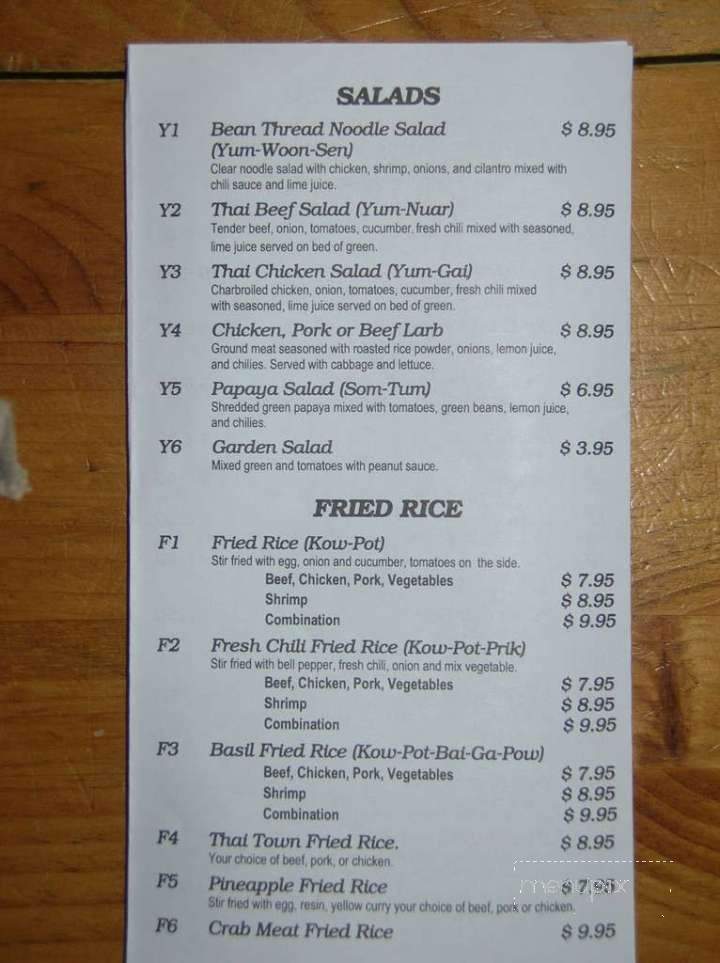 Thai Town - Fort Walton Beach, FL menu_pic