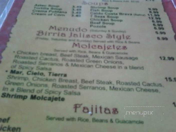 Gloria's Cocina Mexicana - Downey, CA menu_pic
