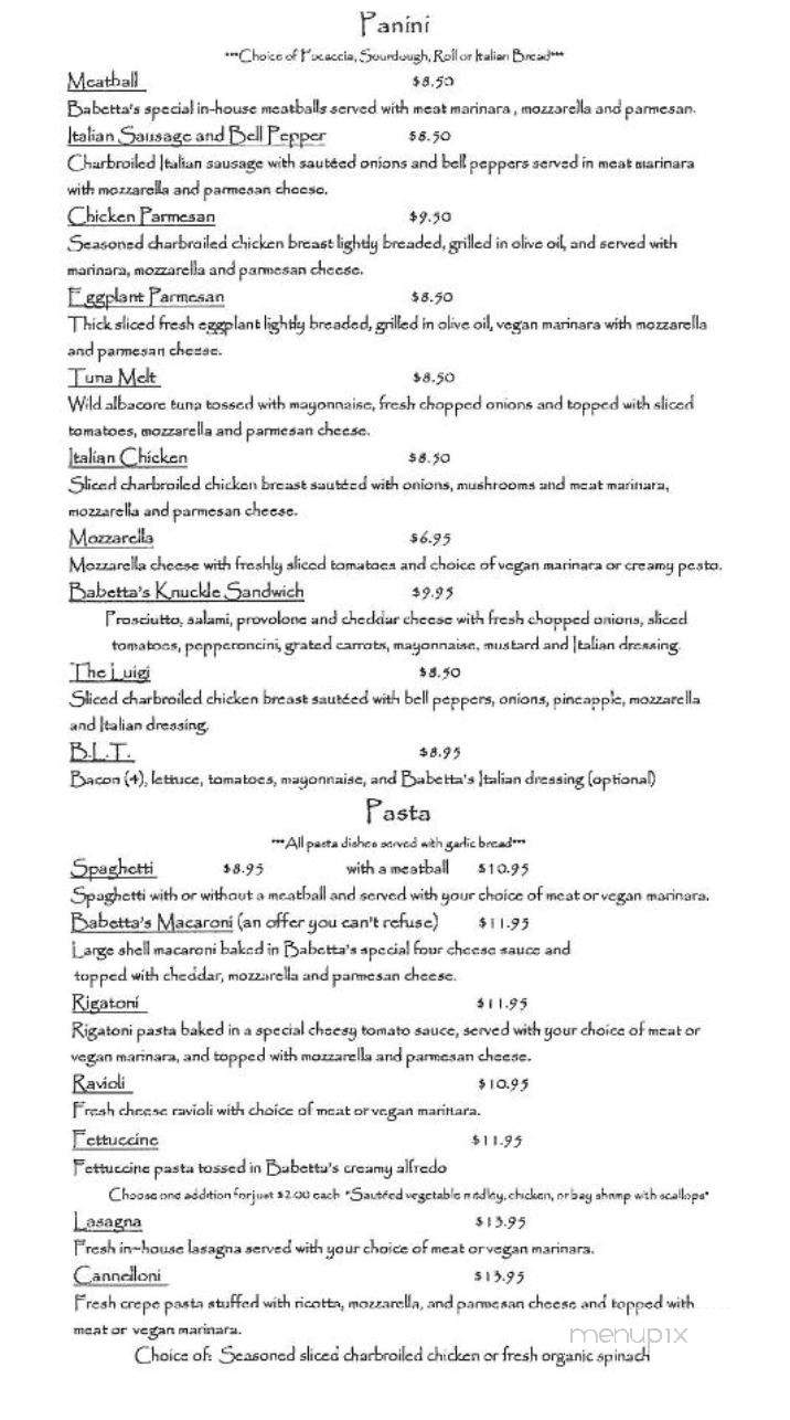 /5560722/Babettas-Restaurant-Menu-Eureka-CA - Eureka, CA