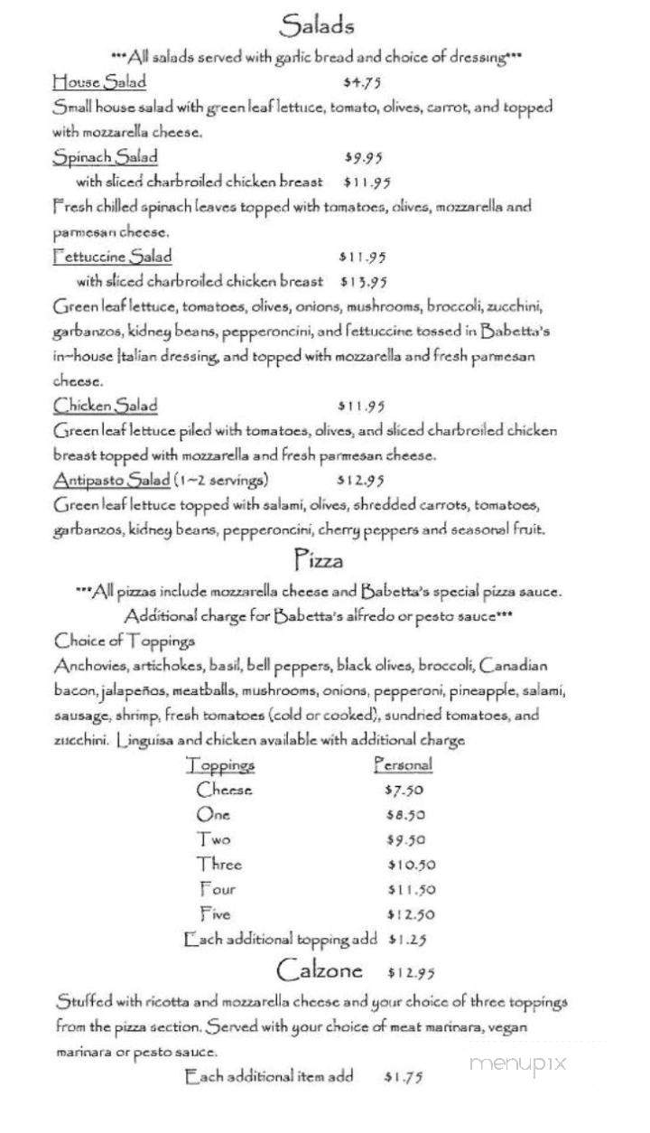 /5560722/Babettas-Restaurant-Menu-Eureka-CA - Eureka, CA