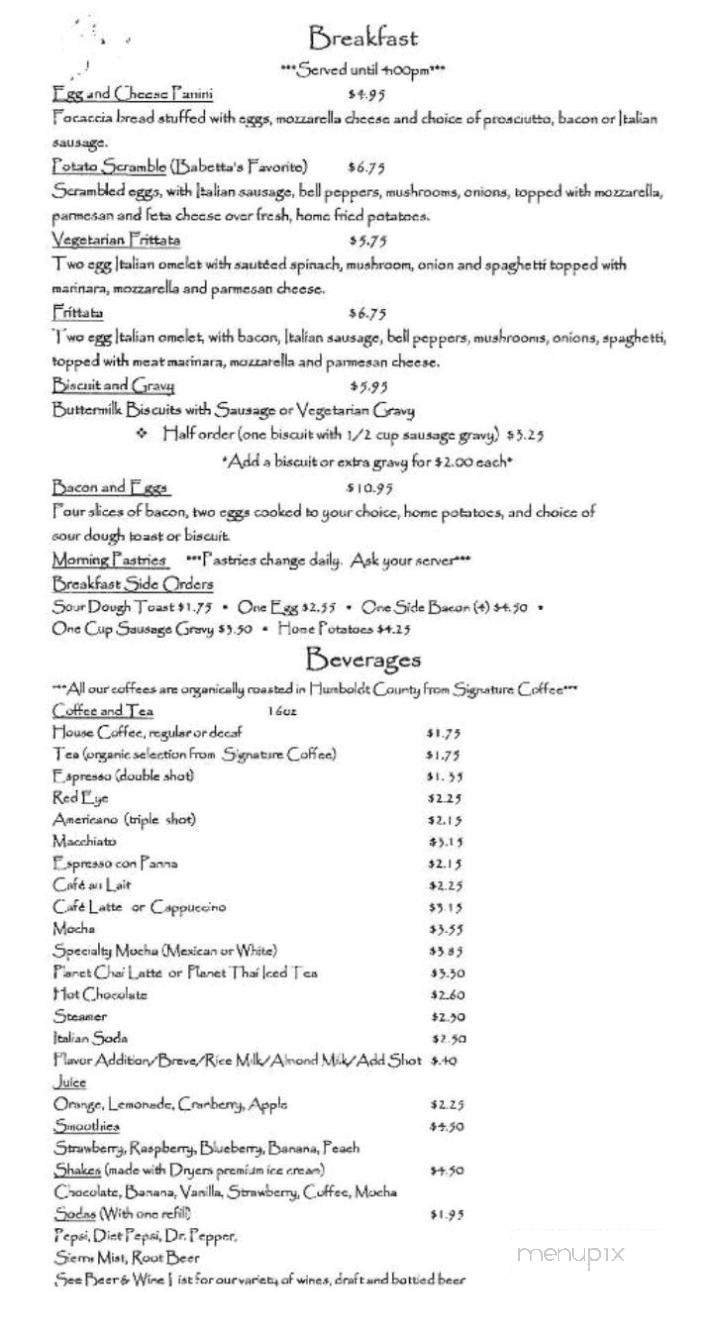 /5560722/Babettas-Restaurant-Menu-Eureka-CA - Eureka, CA