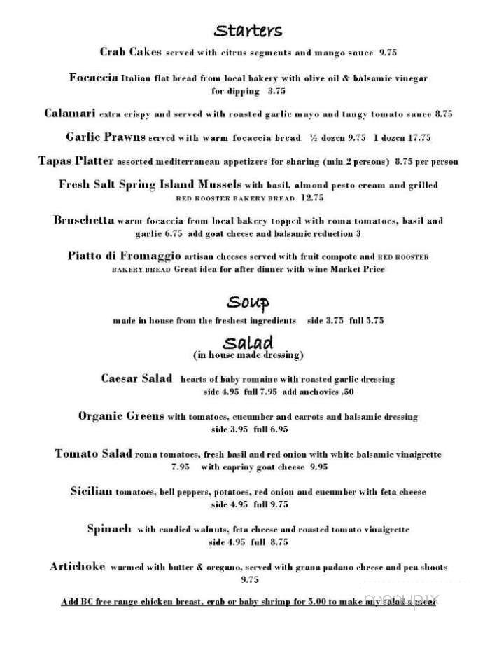 Cimo Mediterranean Grill - Prince George, BC menu_pic